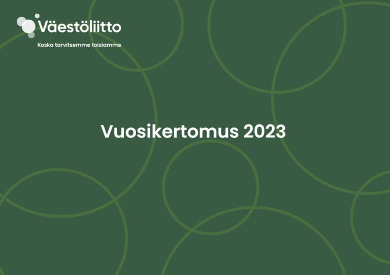 Väestöliiton vuosikertomus 2023 kansi